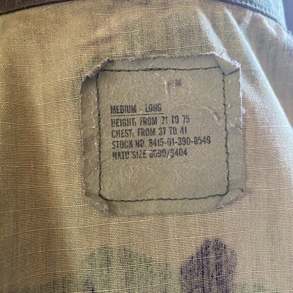 Vintage US Military Mens Woodland Camouflage hot weather combat coat - Picture 6 of 7